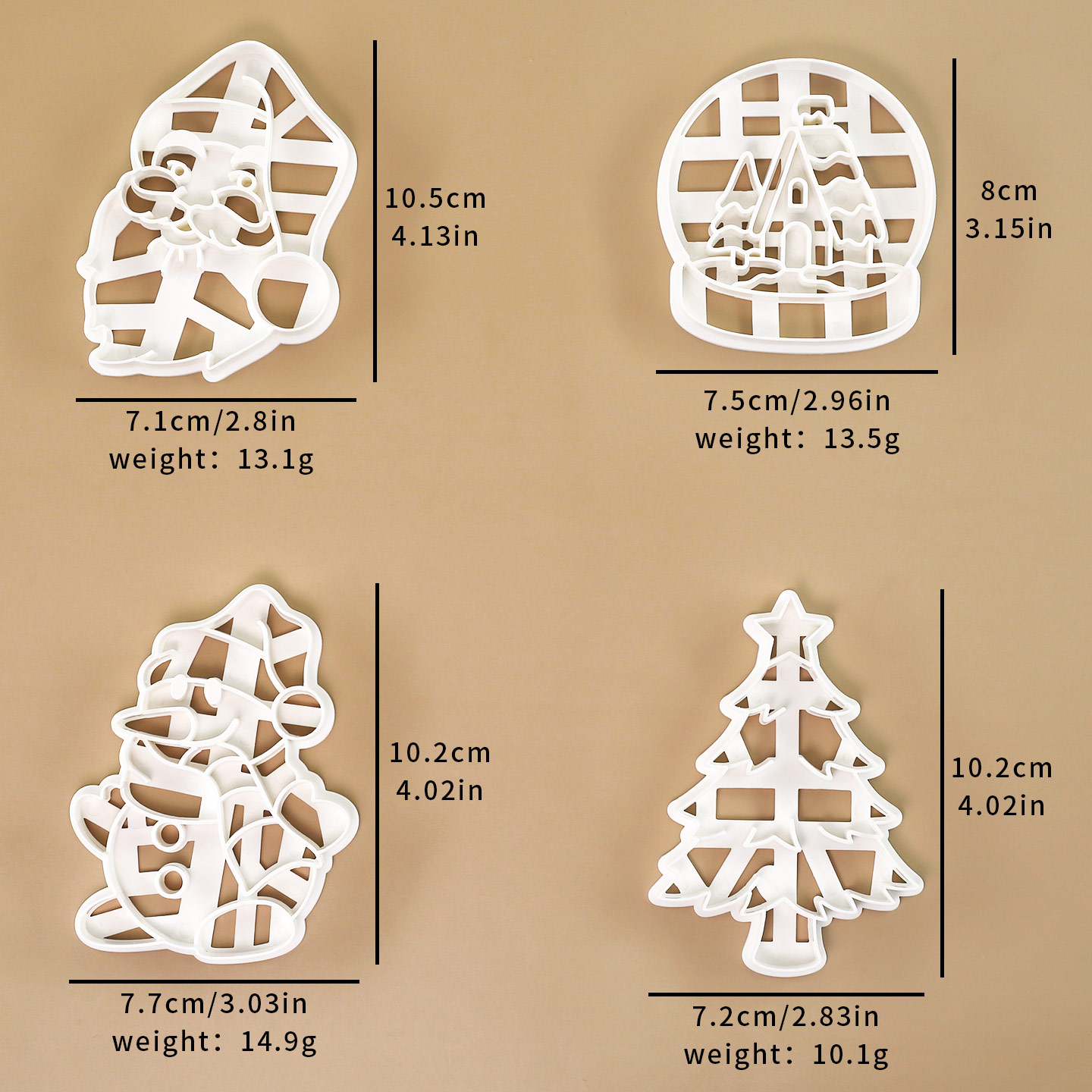 4 pezzi di biscotti natalizi c - Crystal Ball Decor recensione e prezzo